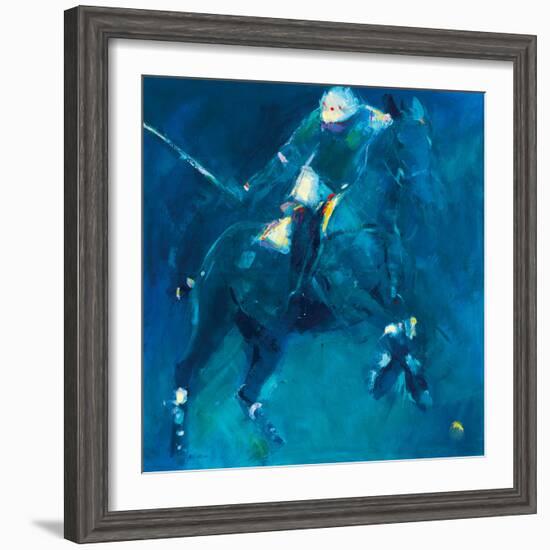 Polo Players - Blue-Neil Helyard-Framed Giclee Print