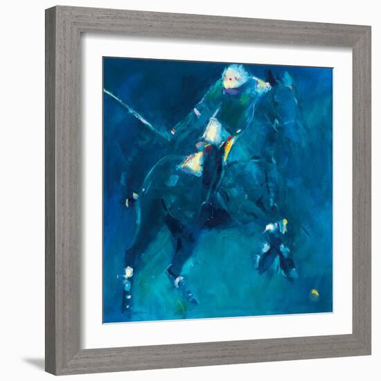 Polo Players - Blue-Neil Helyard-Framed Giclee Print