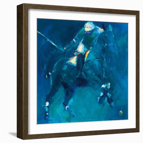 Polo Players - Blue-Neil Helyard-Framed Giclee Print