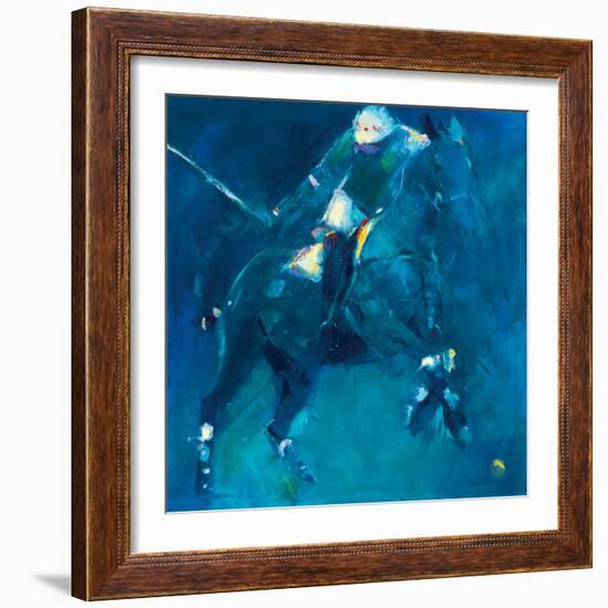 Polo Players - Blue-Neil Helyard-Framed Giclee Print