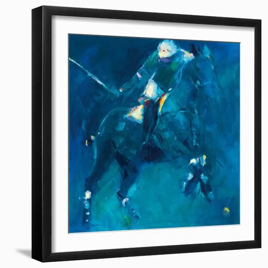 Polo Players - Blue-Neil Helyard-Framed Giclee Print