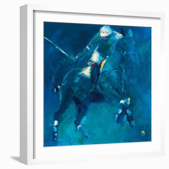 Polo Players - Blue-Neil Helyard-Framed Giclee Print