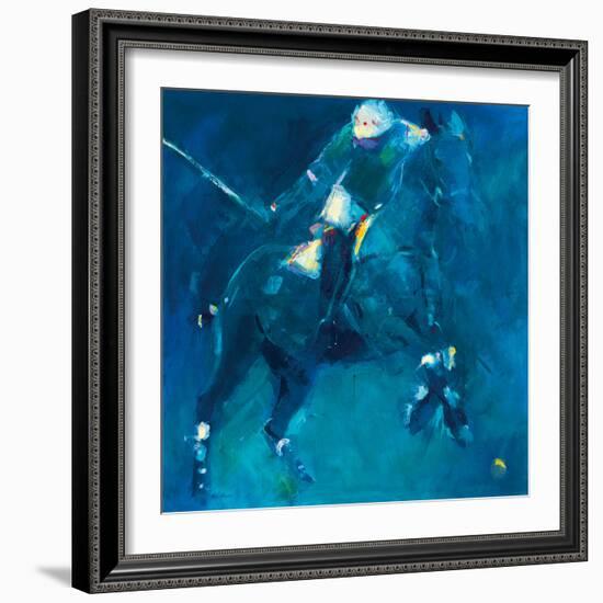 Polo Players - Blue-Neil Helyard-Framed Giclee Print