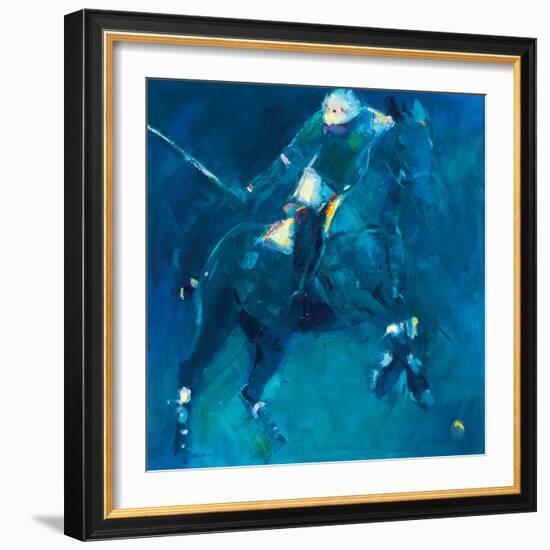 Polo Players - Blue-Neil Helyard-Framed Giclee Print