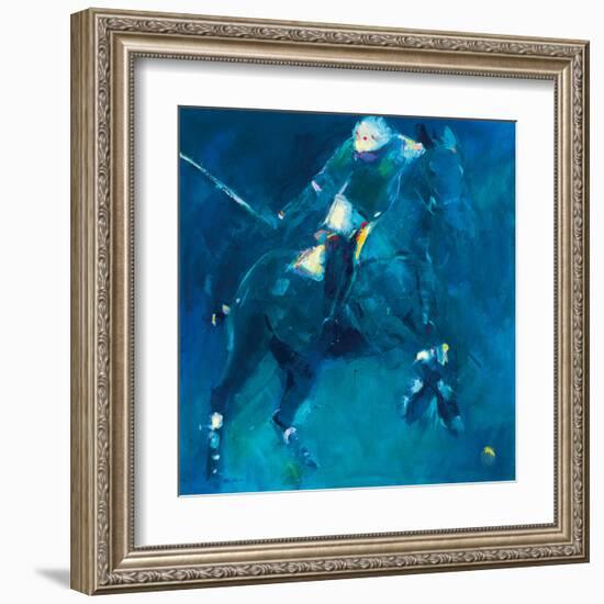 Polo Players - Blue-Neil Helyard-Framed Giclee Print