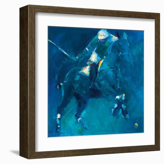 Polo Players - Blue-Neil Helyard-Framed Giclee Print