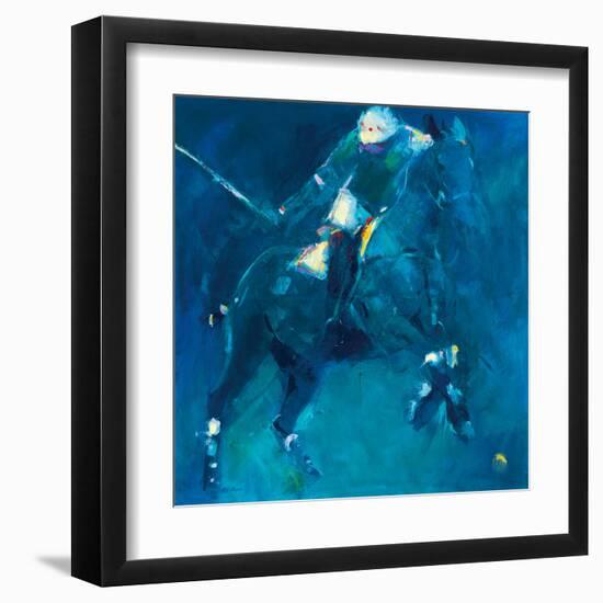 Polo Players - Blue-Neil Helyard-Framed Giclee Print