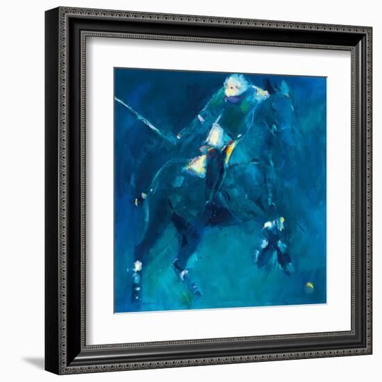 Polo Players - Blue-Neil Helyard-Framed Giclee Print