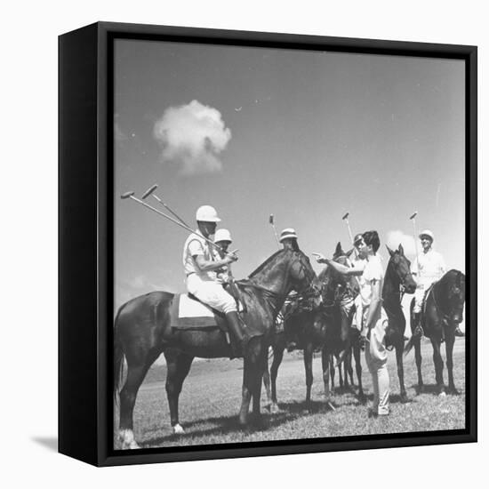 Polo Players Preparing for a Game at the Canlubang Country Club-Carl Mydans-Framed Premier Image Canvas