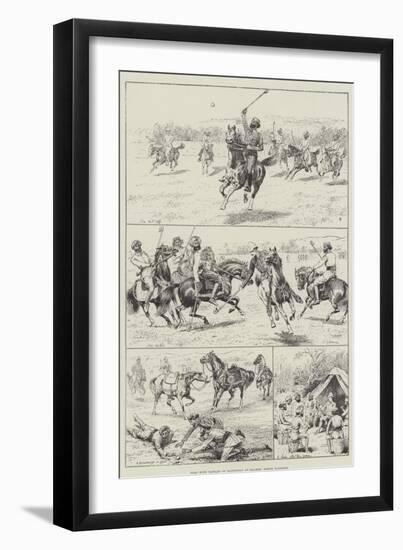 Polo with Nawabs of Baltistan at Skardo, North Kashmir-null-Framed Giclee Print