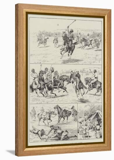 Polo with Nawabs of Baltistan at Skardo, North Kashmir-null-Framed Premier Image Canvas