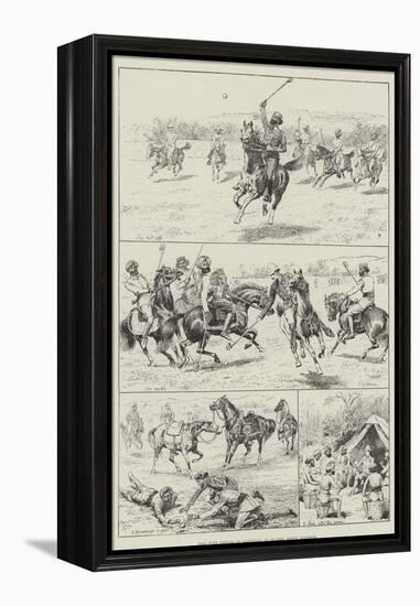 Polo with Nawabs of Baltistan at Skardo, North Kashmir-null-Framed Premier Image Canvas