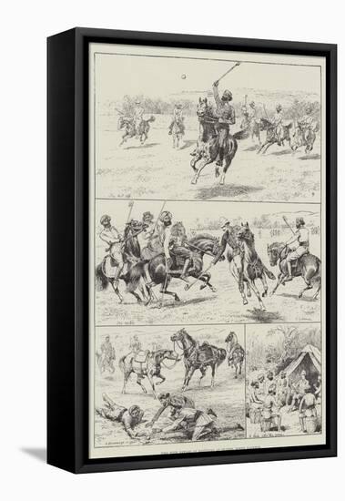 Polo with Nawabs of Baltistan at Skardo, North Kashmir-null-Framed Premier Image Canvas