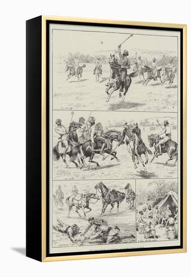 Polo with Nawabs of Baltistan at Skardo, North Kashmir-null-Framed Premier Image Canvas