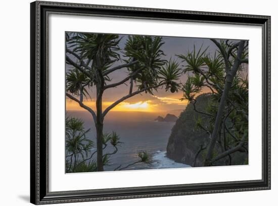 Pololu Valley Overlook at Sunrise, Hamakua Coast, Big Island, Hawaii-Maresa Pryor-Framed Photographic Print