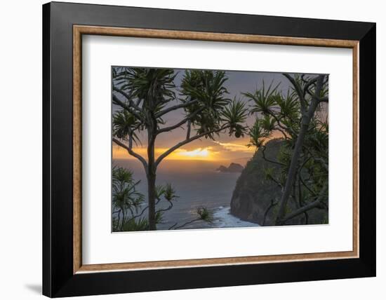 Pololu Valley Overlook at Sunrise, Hamakua Coast, Big Island, Hawaii-Maresa Pryor-Framed Photographic Print