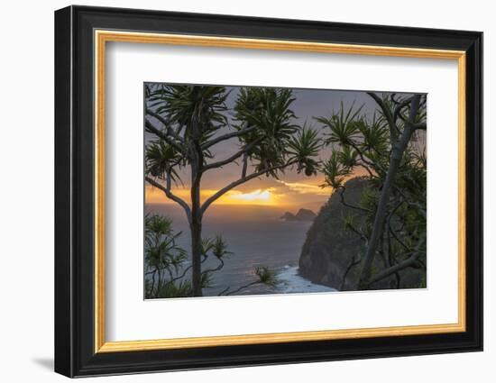 Pololu Valley Overlook at Sunrise, Hamakua Coast, Big Island, Hawaii-Maresa Pryor-Framed Photographic Print