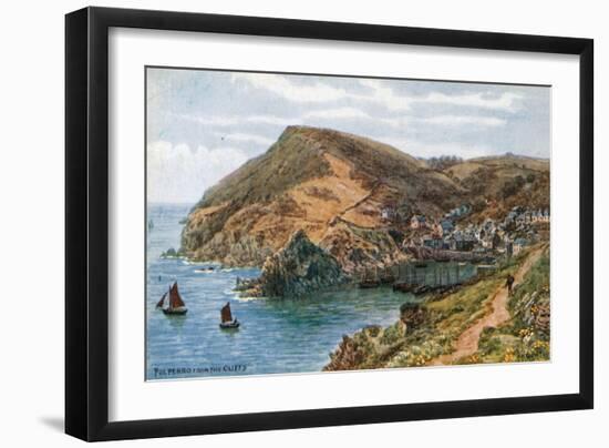 Polperro, from the Cliffs-Alfred Robert Quinton-Framed Giclee Print