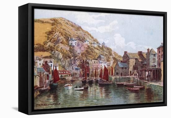 Polperro Harbour-Alfred Robert Quinton-Framed Premier Image Canvas
