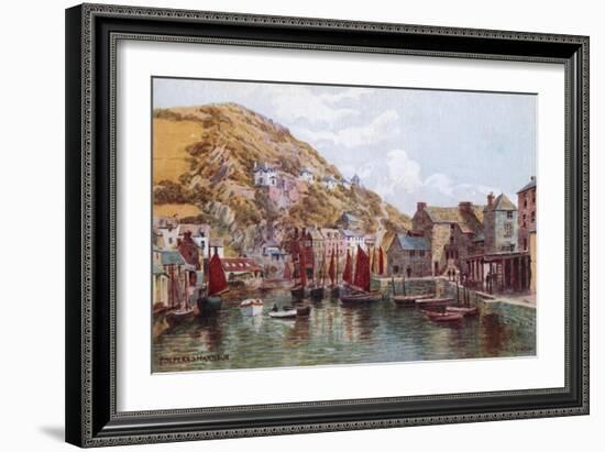 Polperro Harbour-Alfred Robert Quinton-Framed Giclee Print