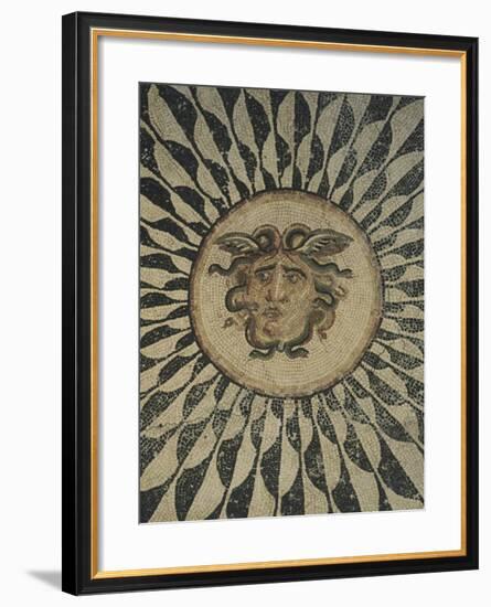 Polychrome Mosaic Floor Depicting Gorgon-null-Framed Giclee Print