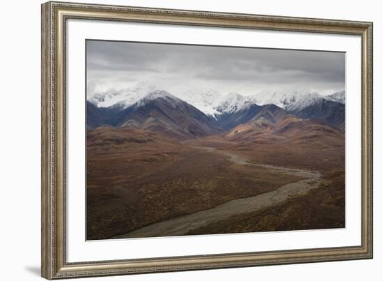 Polychrome Mountain range in Denali National Park, Alaska, United States of America, North America-JIA JIAHE-Framed Photographic Print