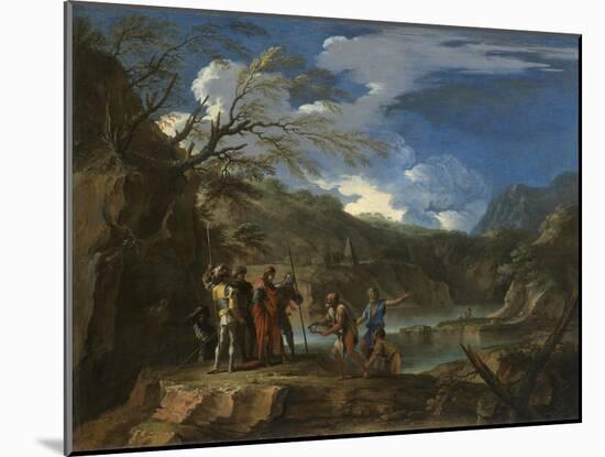 Polycrates and the Fisherman, C.1664-Salvator Rosa-Mounted Giclee Print