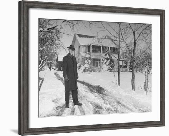 Polygamist Dr. Rulon Clark Allred Who Lives on a 20 Acre Truck Farm-null-Framed Photographic Print