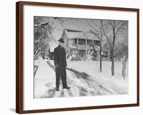 Polygamist Dr. Rulon Clark Allred Who Lives on a 20 Acre Truck Farm-null-Framed Photographic Print