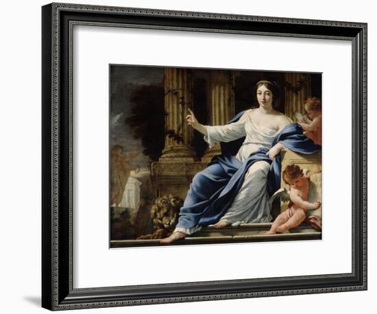 Polyhymnia, Muse of Eloquence, 17th Century-Simon Vouet-Framed Giclee Print