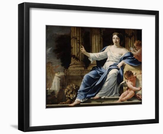Polyhymnia, Muse of Eloquence, 17th Century-Simon Vouet-Framed Giclee Print