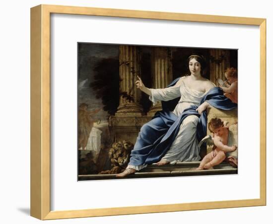 Polyhymnia, Muse of Eloquence, 17th Century-Simon Vouet-Framed Giclee Print
