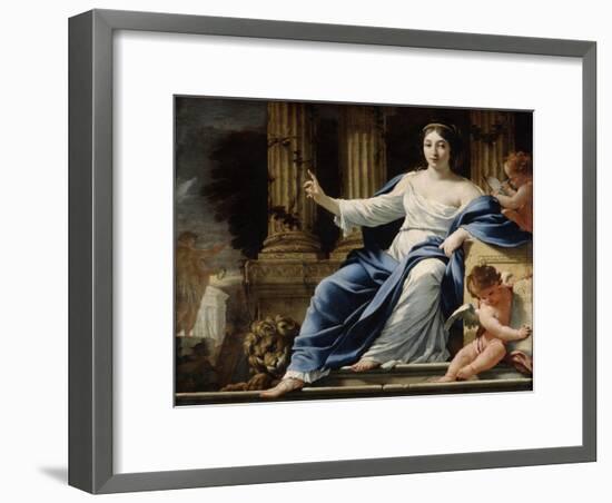 Polyhymnia, Muse of Eloquence, 17th Century-Simon Vouet-Framed Giclee Print