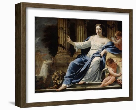 Polyhymnia, Muse of Eloquence, 17th Century-Simon Vouet-Framed Giclee Print