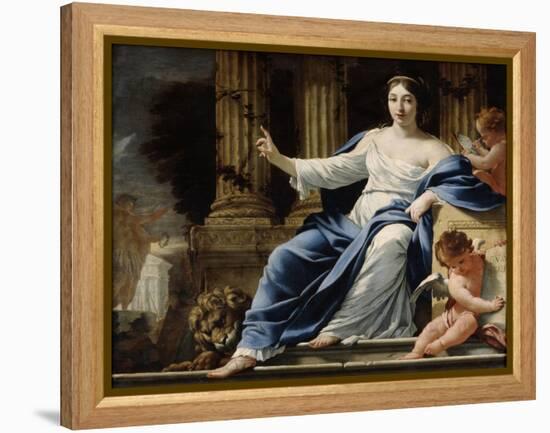 Polyhymnia, Muse of Eloquence, 17th Century-Simon Vouet-Framed Premier Image Canvas