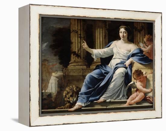 Polyhymnia, Muse of Eloquence, 17th Century-Simon Vouet-Framed Premier Image Canvas