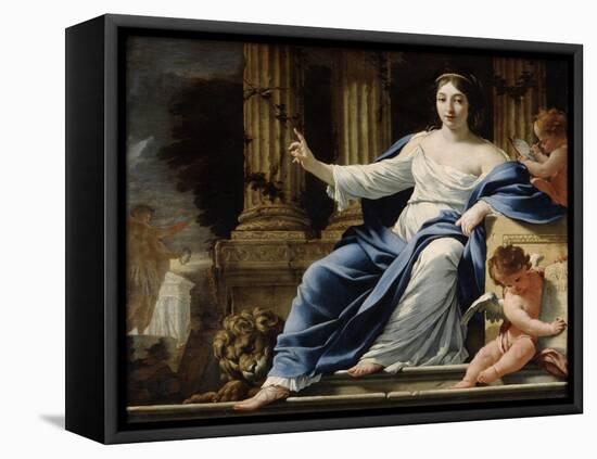 Polyhymnia, Muse of Eloquence, 17th Century-Simon Vouet-Framed Premier Image Canvas