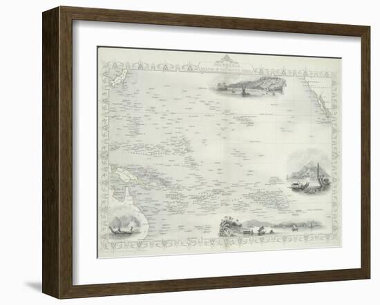 Polynesia or Islands in the Pacific Ocean, 1850s-John Rapkin-Framed Giclee Print