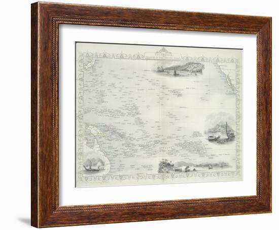 Polynesia or Islands in the Pacific Ocean, 1850s-John Rapkin-Framed Giclee Print