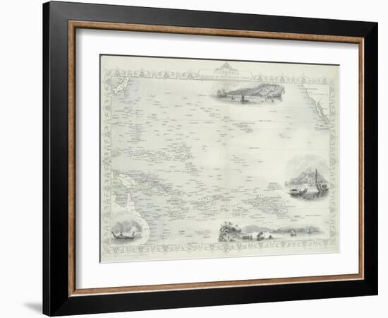 Polynesia or Islands in the Pacific Ocean, 1850s-John Rapkin-Framed Giclee Print