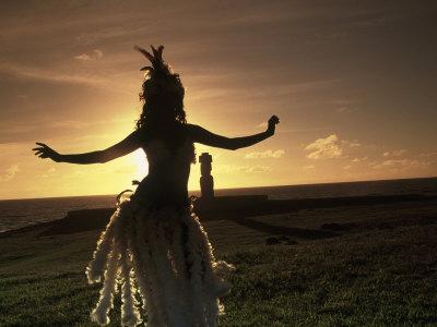 Polynesian Dancer, Ahu Tahai, Easter Island Photographic 