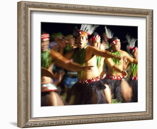 Polynesian Dancers, Rarotonga, Cook Islands, South Pacific-Doug Pearson-Framed Photographic Print