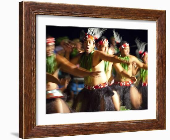 Polynesian Dancers, Rarotonga, Cook Islands, South Pacific-Doug Pearson-Framed Photographic Print