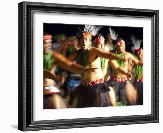 Polynesian Dancers, Rarotonga, Cook Islands, South Pacific-Doug Pearson-Framed Photographic Print