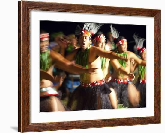 Polynesian Dancers, Rarotonga, Cook Islands, South Pacific-Doug Pearson-Framed Photographic Print
