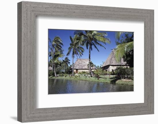 Polynesian Thatched Huts Oahu HI-null-Framed Premium Giclee Print