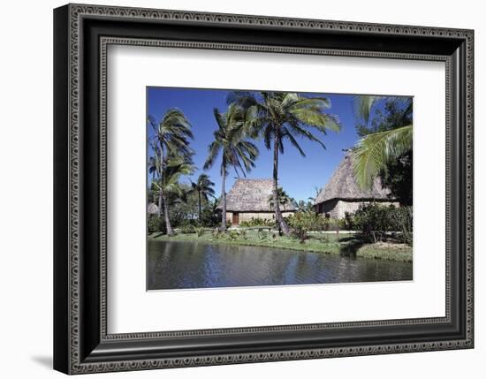 Polynesian Thatched Huts Oahu HI-null-Framed Premium Giclee Print