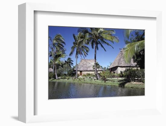 Polynesian Thatched Huts Oahu HI-null-Framed Premium Giclee Print