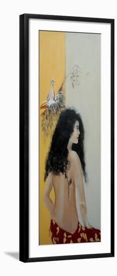 Polynesian Woman with Dove and Eggs on Nest, 2015-Susan Adams-Framed Giclee Print