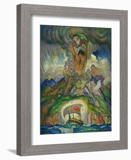 Polyphemus, the Cyclops, 1929 (Litho)-Newell Convers Wyeth-Framed Giclee Print